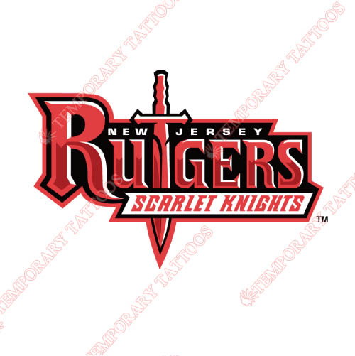 Rutgers Scarlet Knights Customize Temporary Tattoos Stickers NO.6042